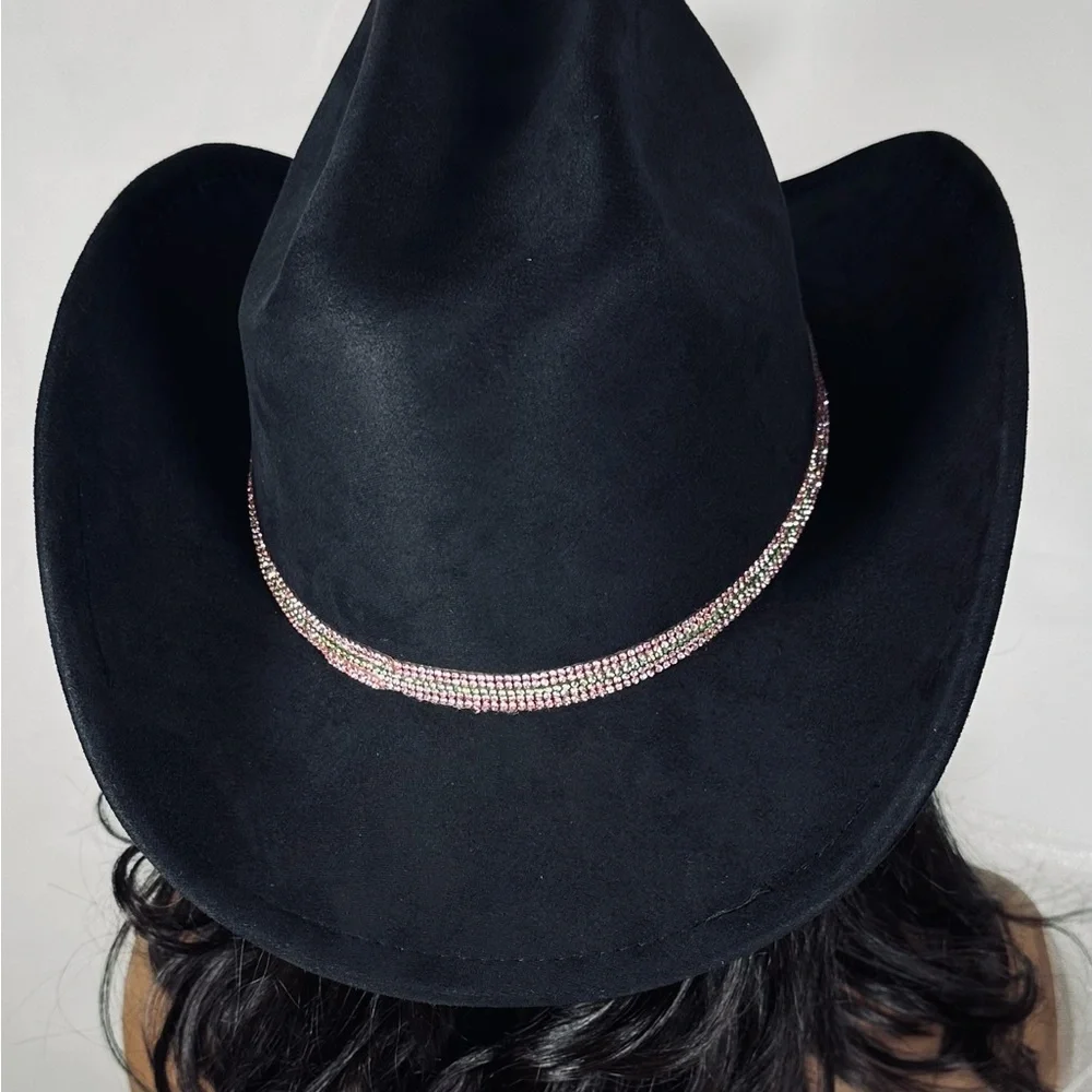Alpha Kappa Alpha Hat | AKA Bling Cowboy Hat Pink & Green Line Dancing - Picture 6 of 6